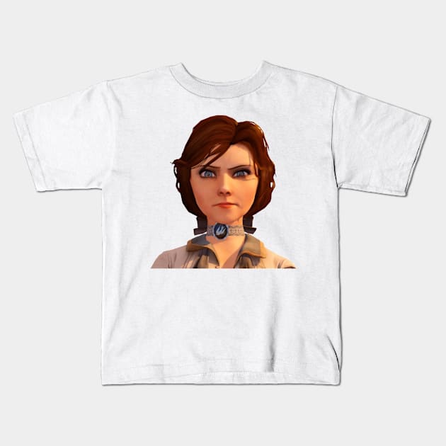 Bioshock Infinite Elizabeth Kids T-Shirt by gruntcooker